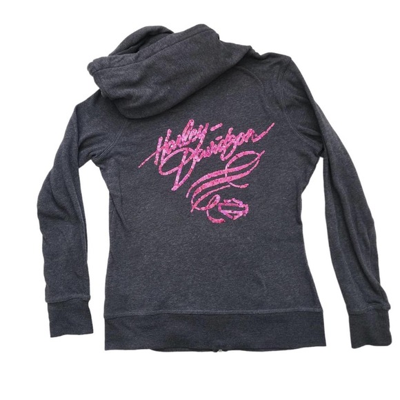 Harley Davison Breast Cancer Awareness Hooded Jacket - Picture 4 of 4